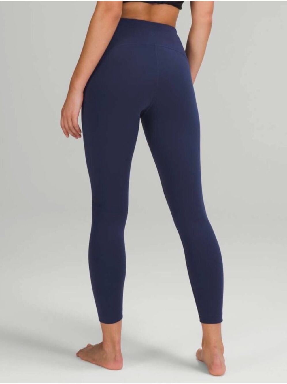 Lululemon Leggings Womens 6 Blue Instill High Rise 25" Yoga Smooth Gym Pilates - Picture 1 of 10